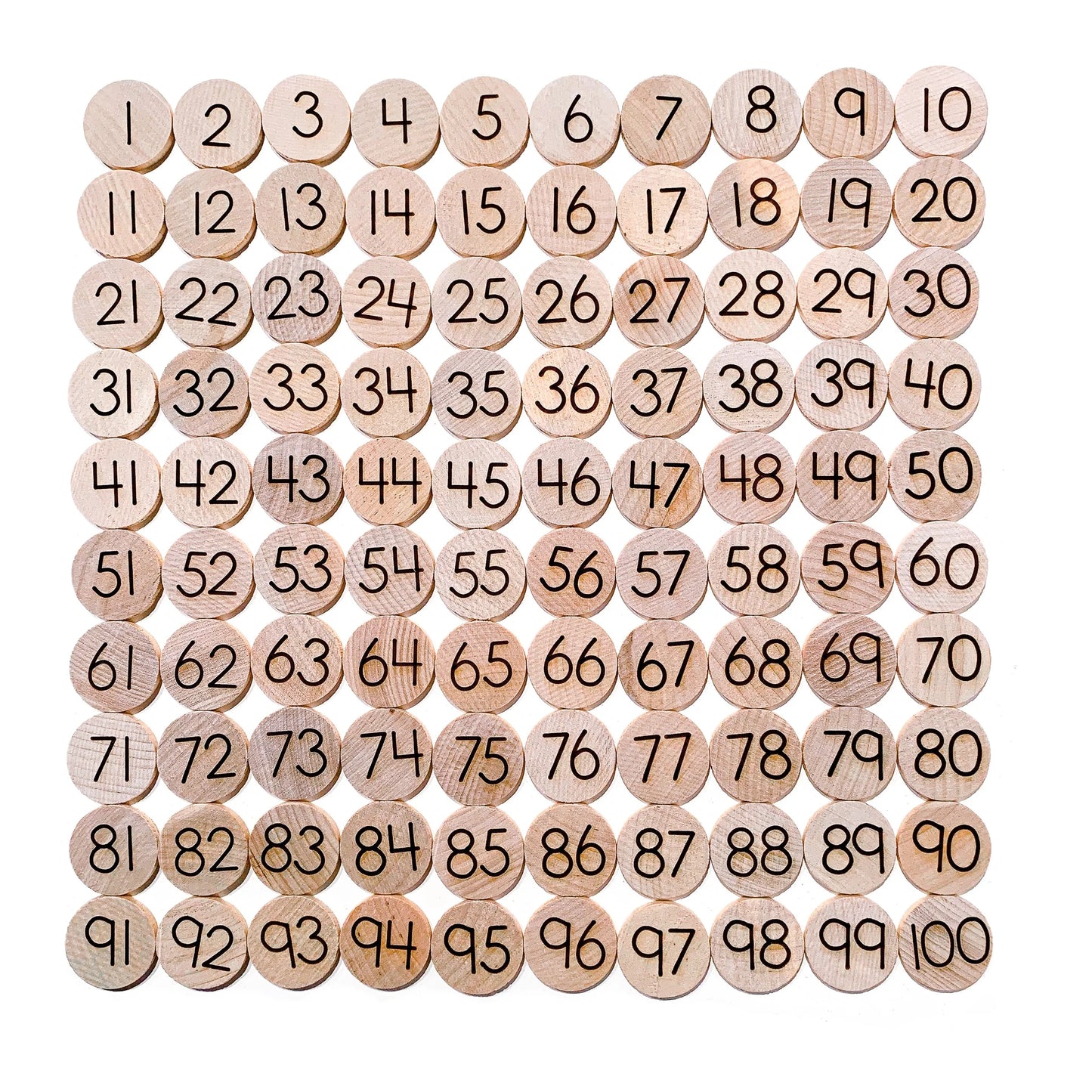1-100 Counting Discs - Mini 1"