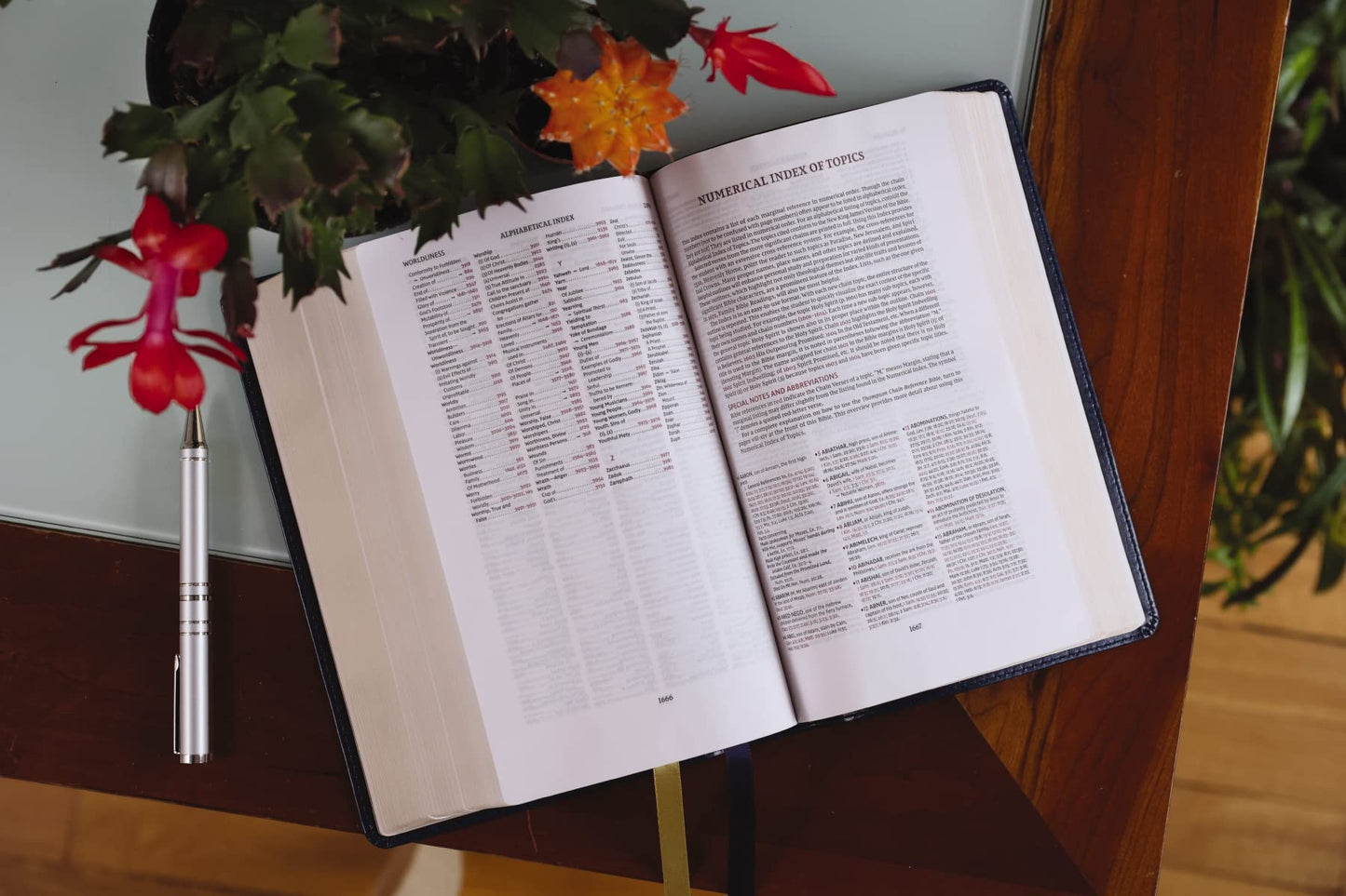 NKJV, Thompson Chain-Reference Bible, Handy Size, Red Letter, Comfort Print - Leathersoft™