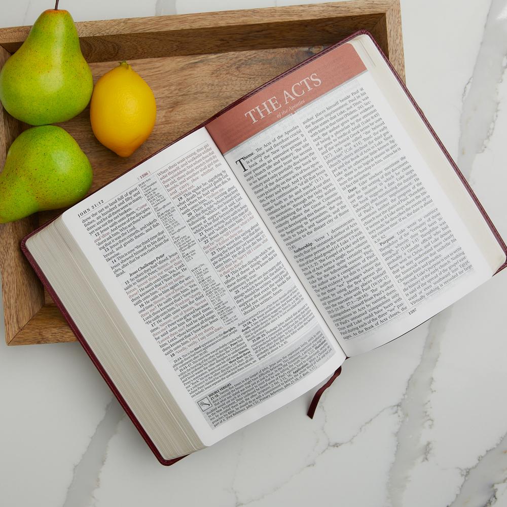 KJV Study Bible, Large Print, Red Letter Edition: Second Edition - Bonded Leather Large Print