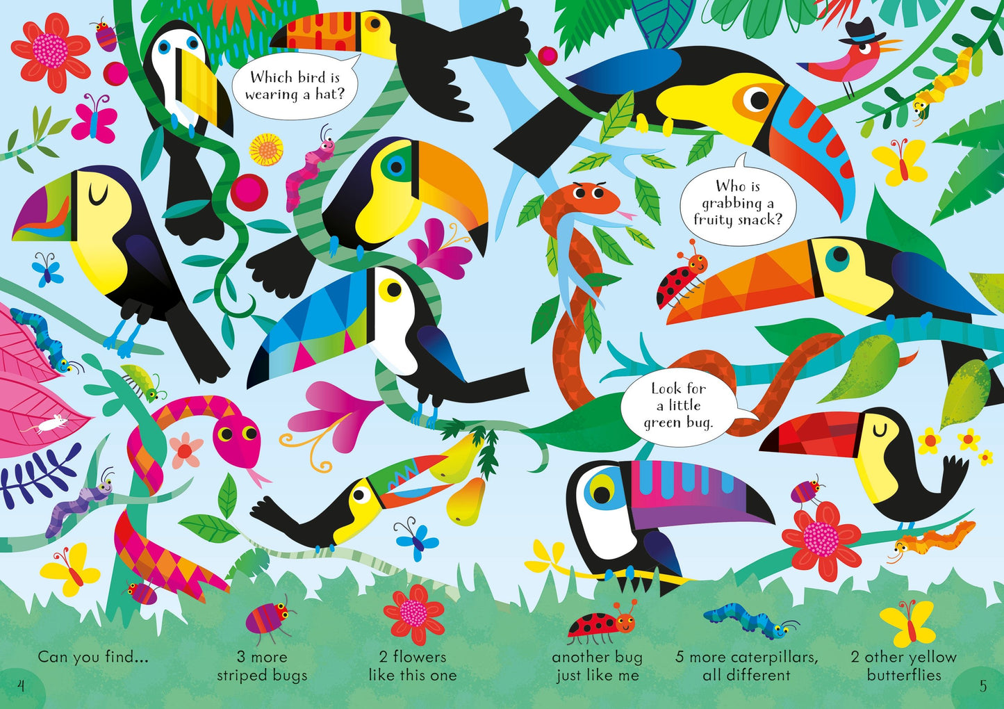 Look and Find Puzzles In the Jungle