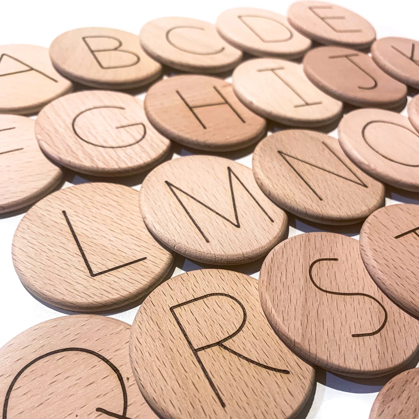 Alphabet Discs (Large 2") - 26 Discs