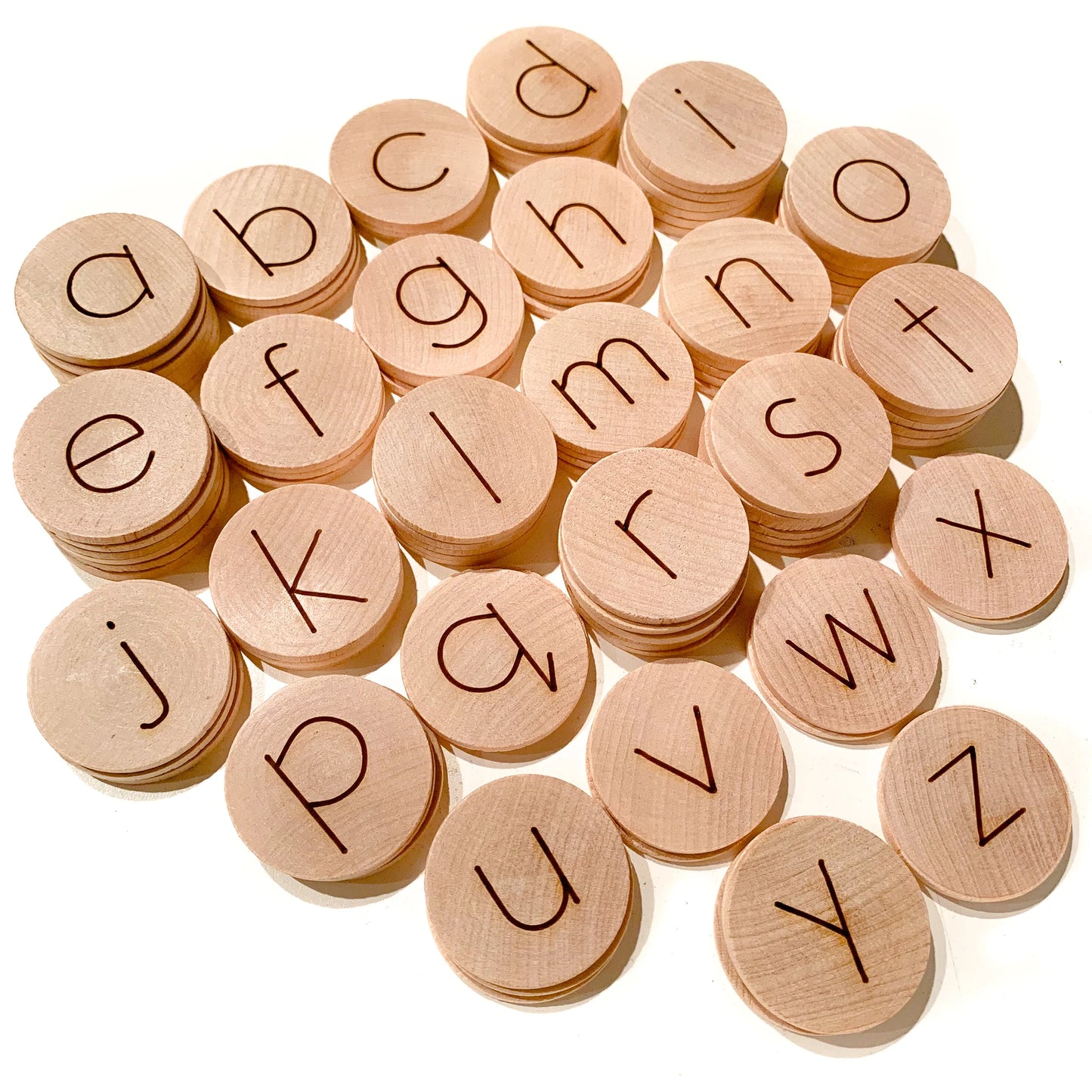 Alphabet Discs (Set of 100) - Standard size 1.5"