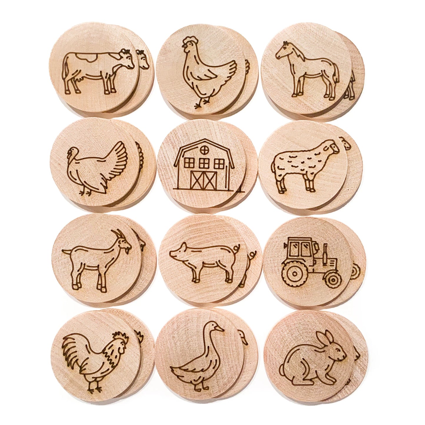 Farm Animal Memory Matching Game