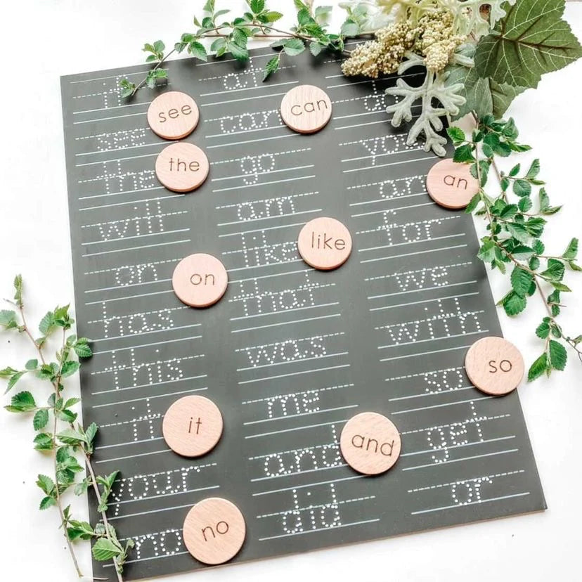 Kindergarten Sight Word Discs - Standard 25 Words