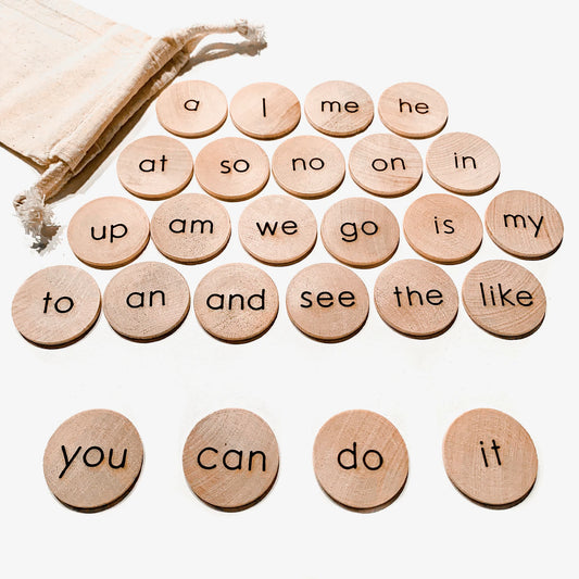 Kindergarten Sight Word Discs - Standard 25 Words