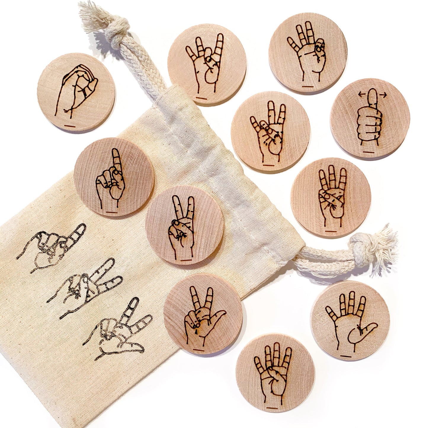 Sign Language Number Discs