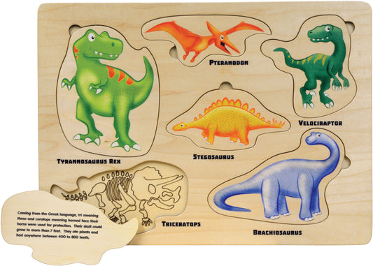 Lift & Learn Dinosaurs Wooden Puzzle