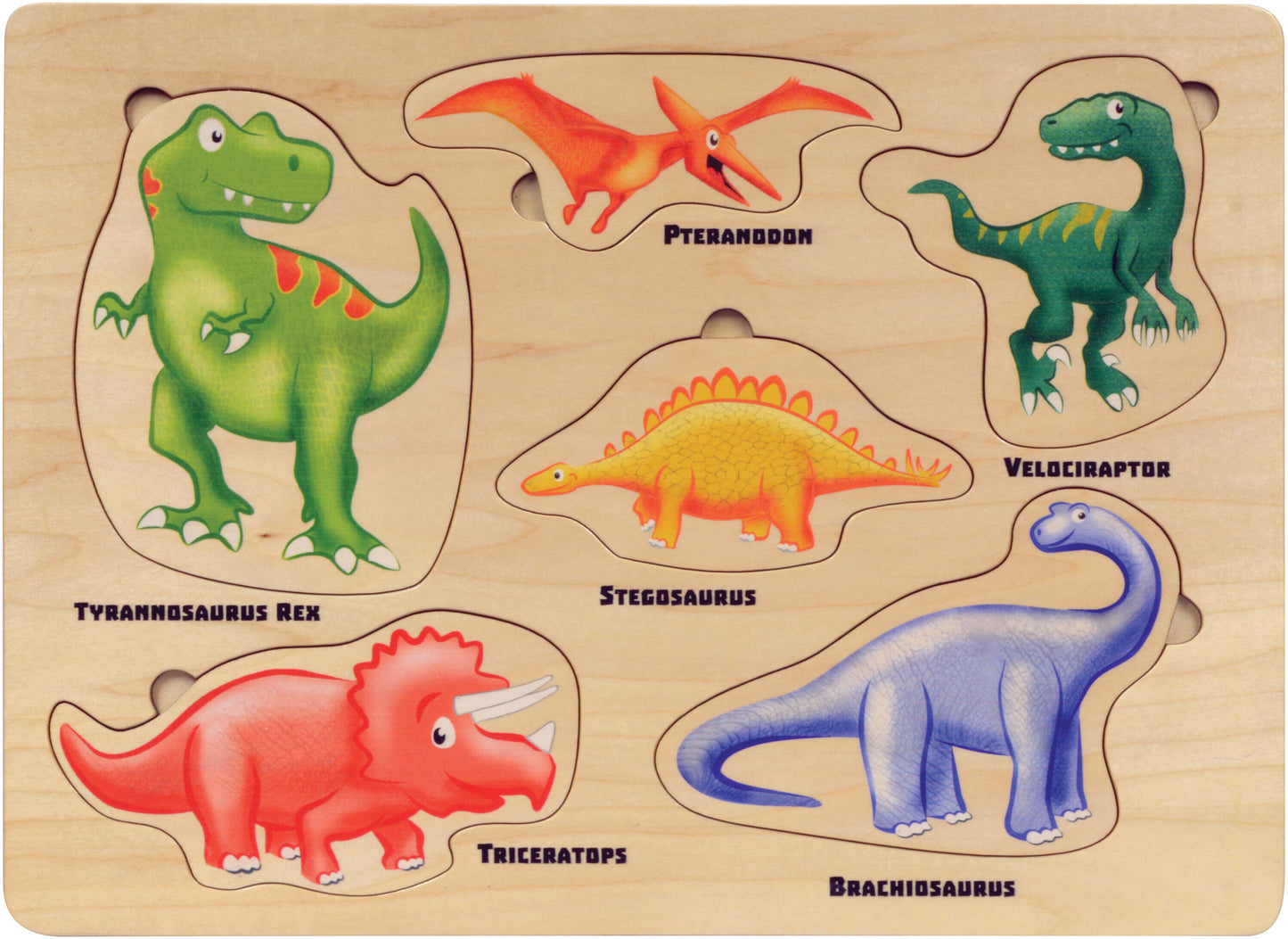 Lift & Learn Dinosaurs Wooden Puzzle