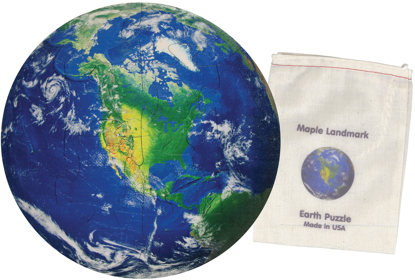 Earth Shaped Wooden Jigsaw Puzzle