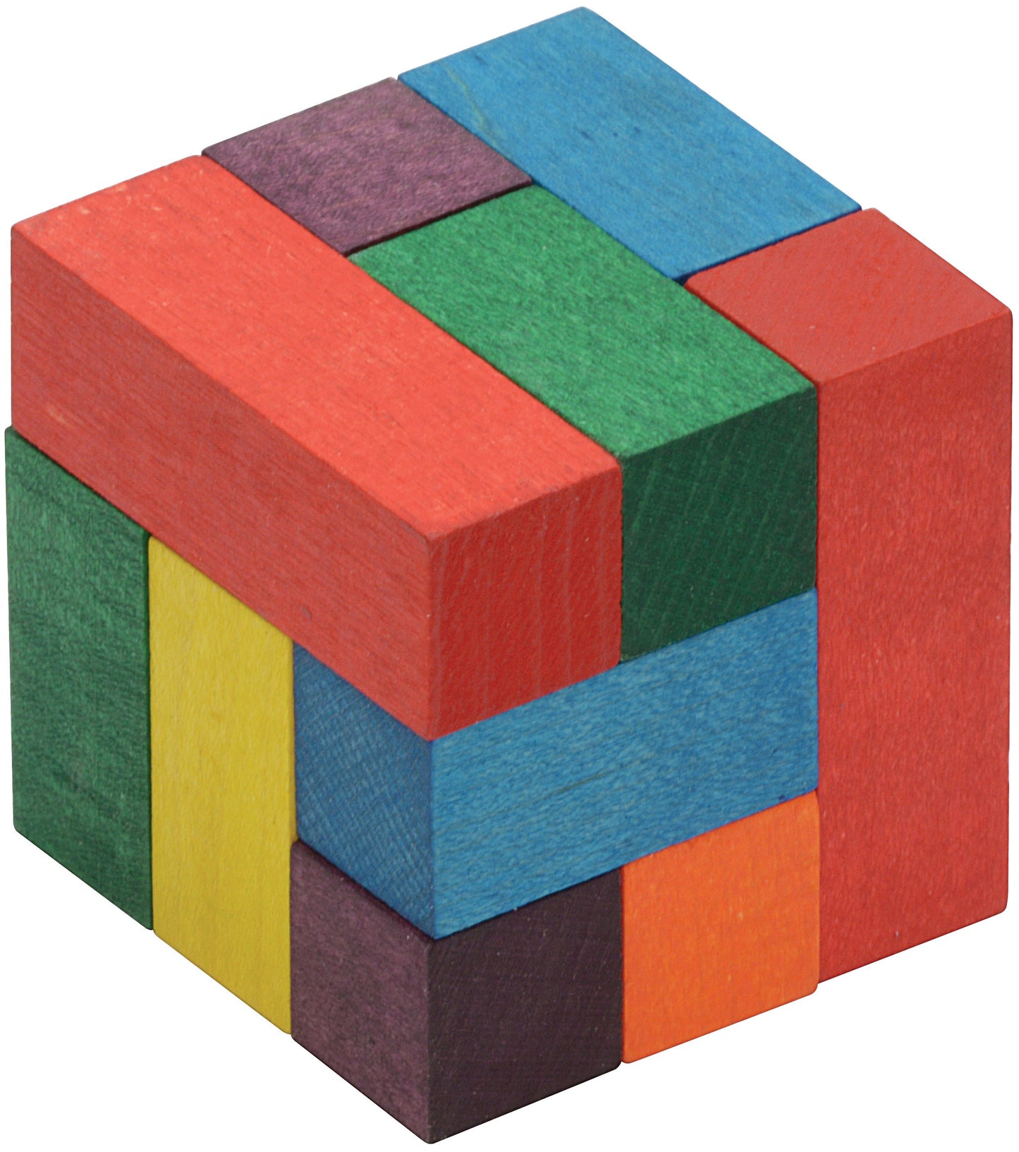 Colour Soma Cube - Wooden Puzzle