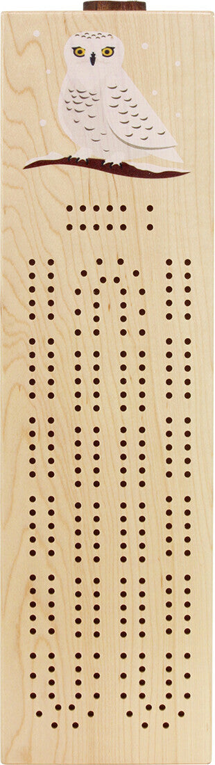 Snowy Owl Continuous Cribbage Board