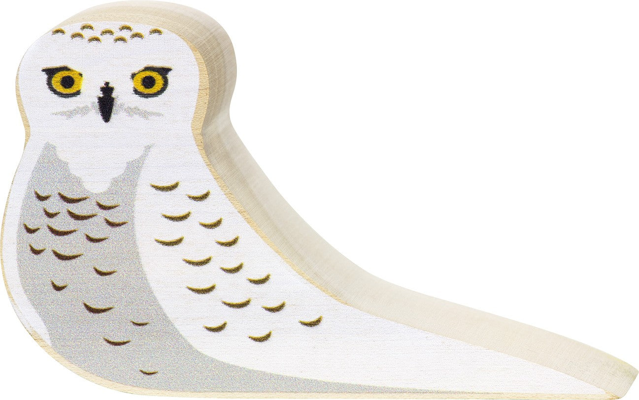 Snowy Owl Wooden Door Stopper