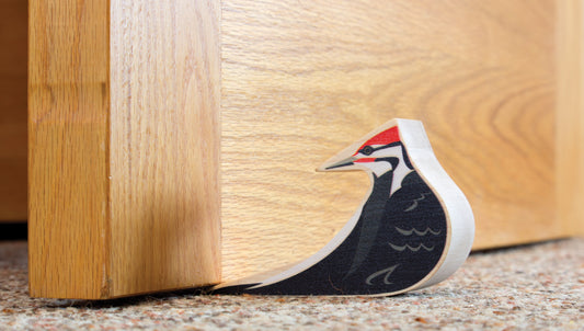 Woodpecker Wooden Door Stopper