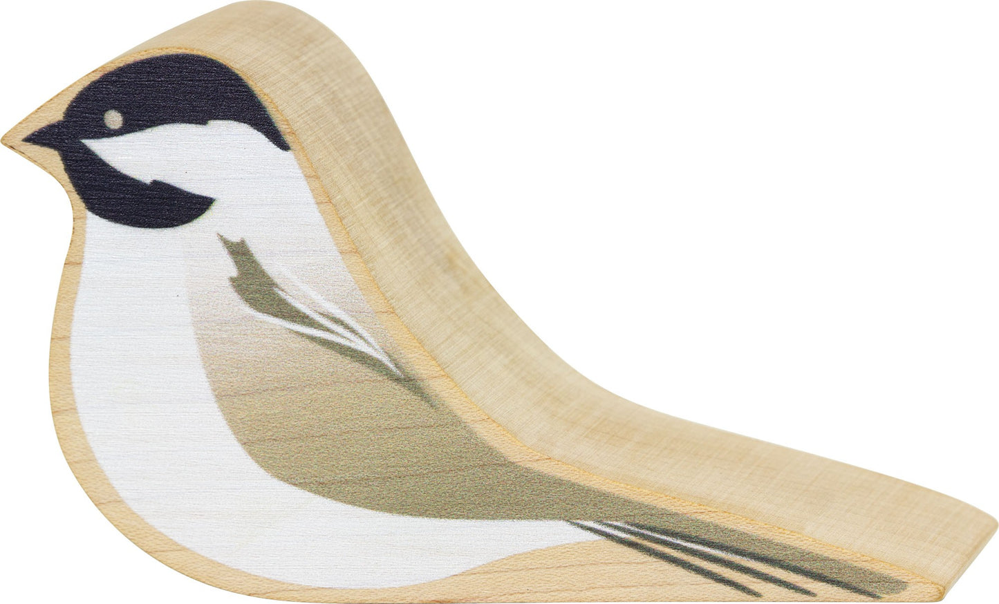 Chickadee Wooden Door Stopper