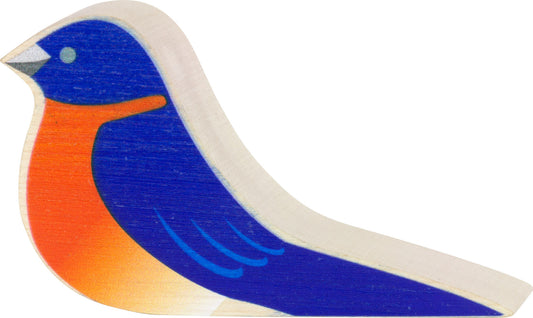 Eastern Bluebird Wooden Door Stopper