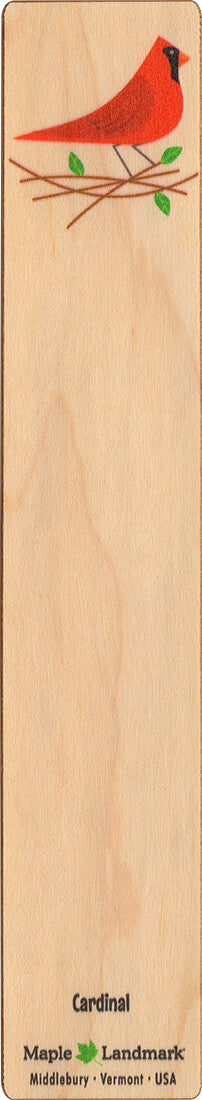 Cardinal Wooden Bookmark