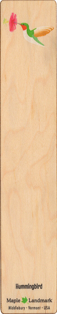 Hummingbird Wooden Bookmark