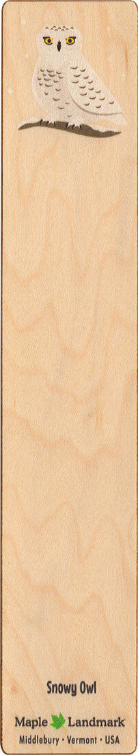 Snowy Owl Wooden Bookmark