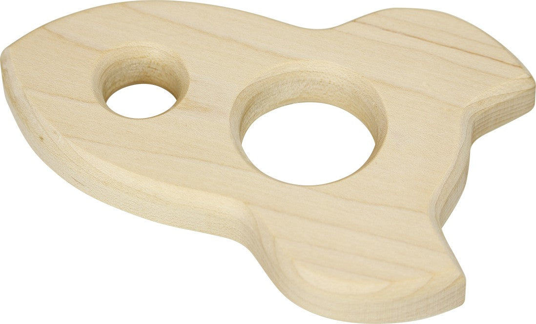 completely natural unfinished wood teether sanded smooth