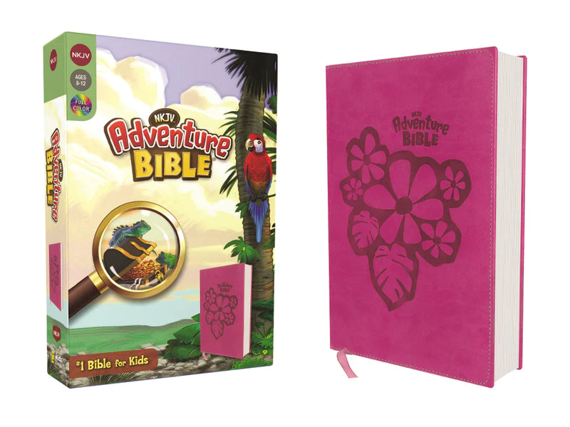 NKJV, Adventure Bible, Full Color Interior - Leathersoft™ - Pink