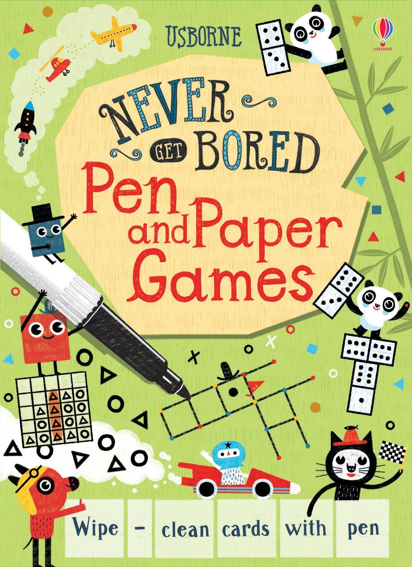 Pen and Paper Games - Wipe-Clean Cards with Pen