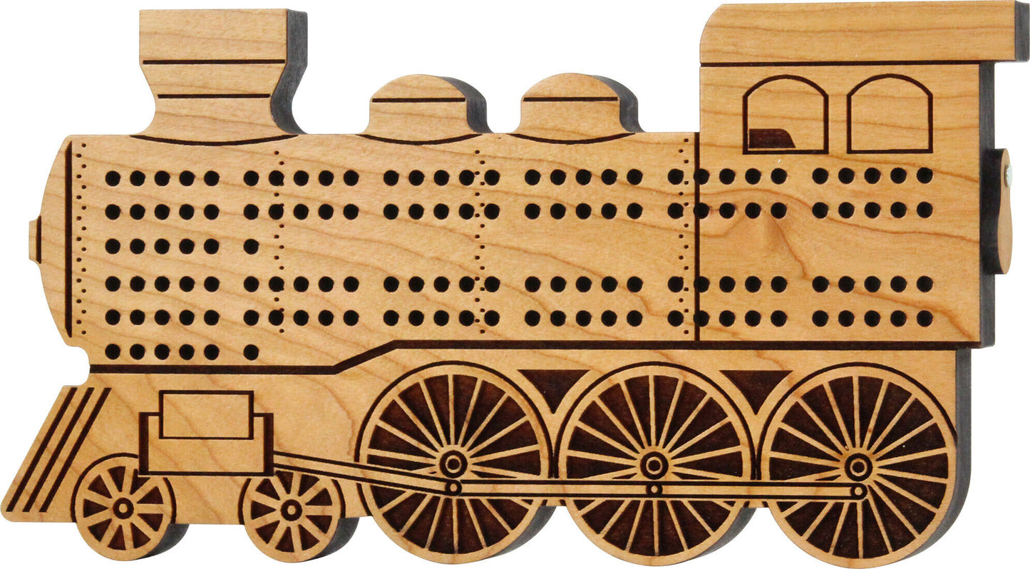 Train Engine Cribbage Board