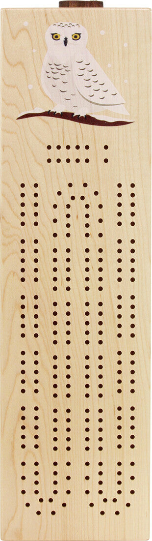 Snowy Owl Continuous Cribbage Board