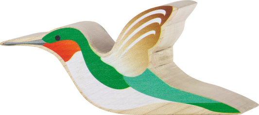 Hummingbird Wooden Door Stopper