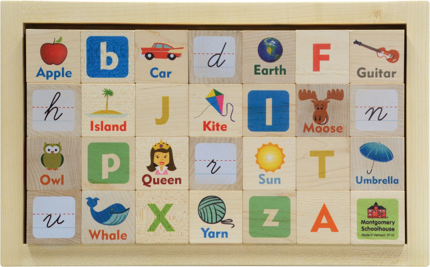 Letter Picture Blocks with Maple Tray